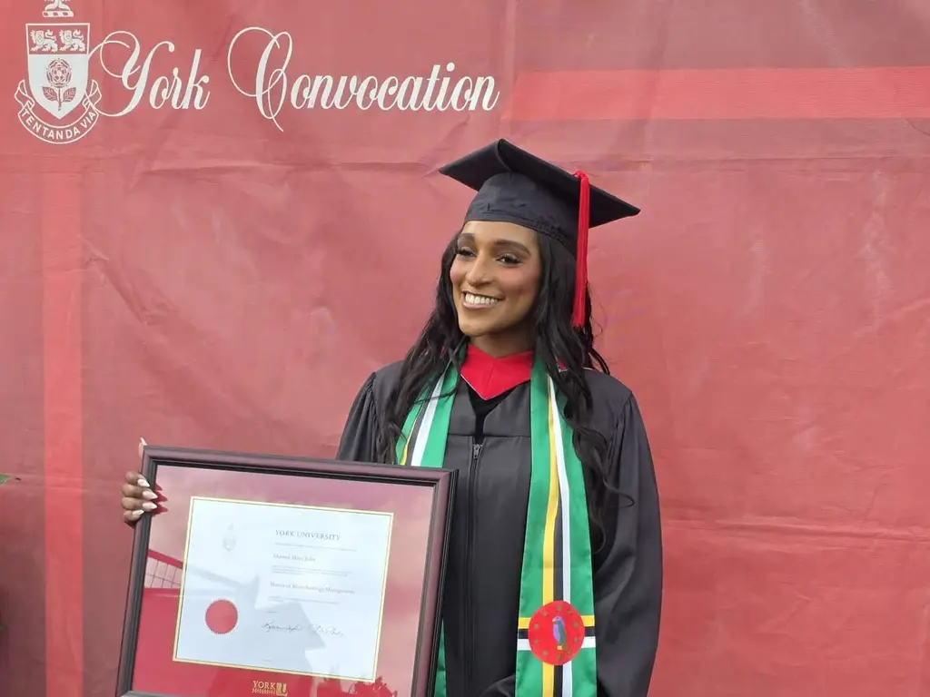 Lead image accompanying “Former Miss Dominica Makes History at York University”