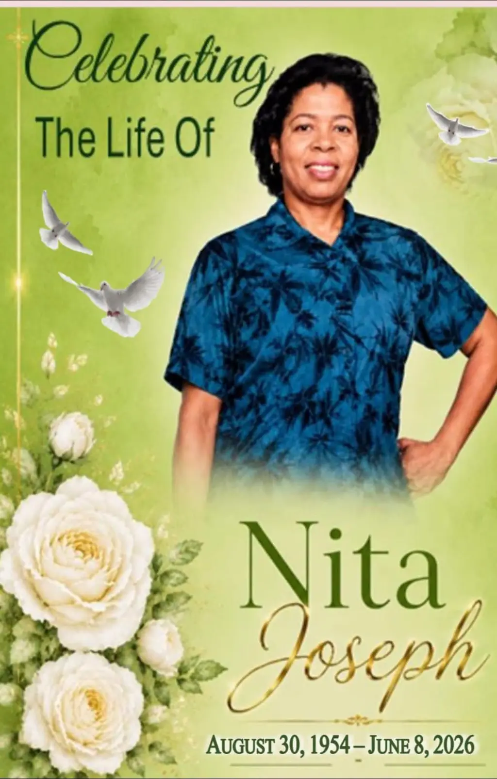 Lead image accompanying “Death announcement of 72-year-old Nita Joseph of Bioche, who died at her residence on June 8, 2026.”