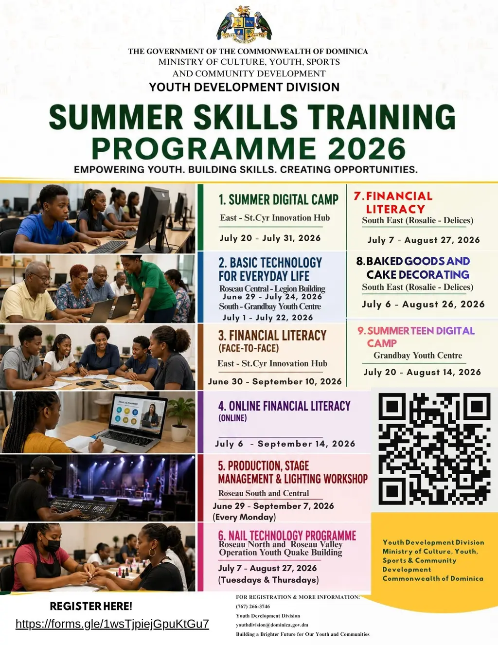 Lead image accompanying “Youth Development Division Launches 2026 Summer Skills Training Programme”