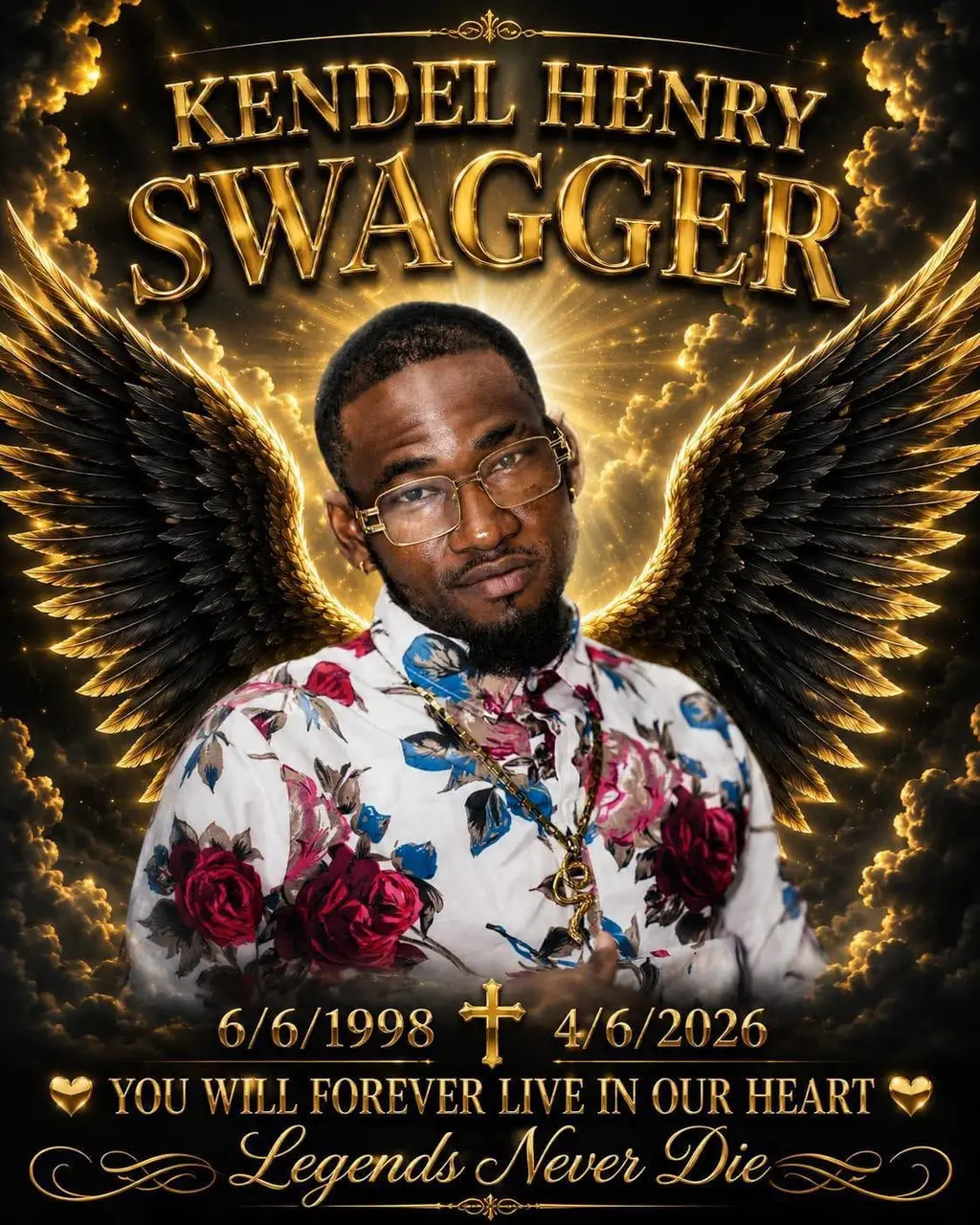 Lead image accompanying “Death announcement of 27 year old Kendel Bernard Henry Jr affectionately know as “Swagger” or “Royalty King” of Mahaut who was called home on the 4th of June 2026.”