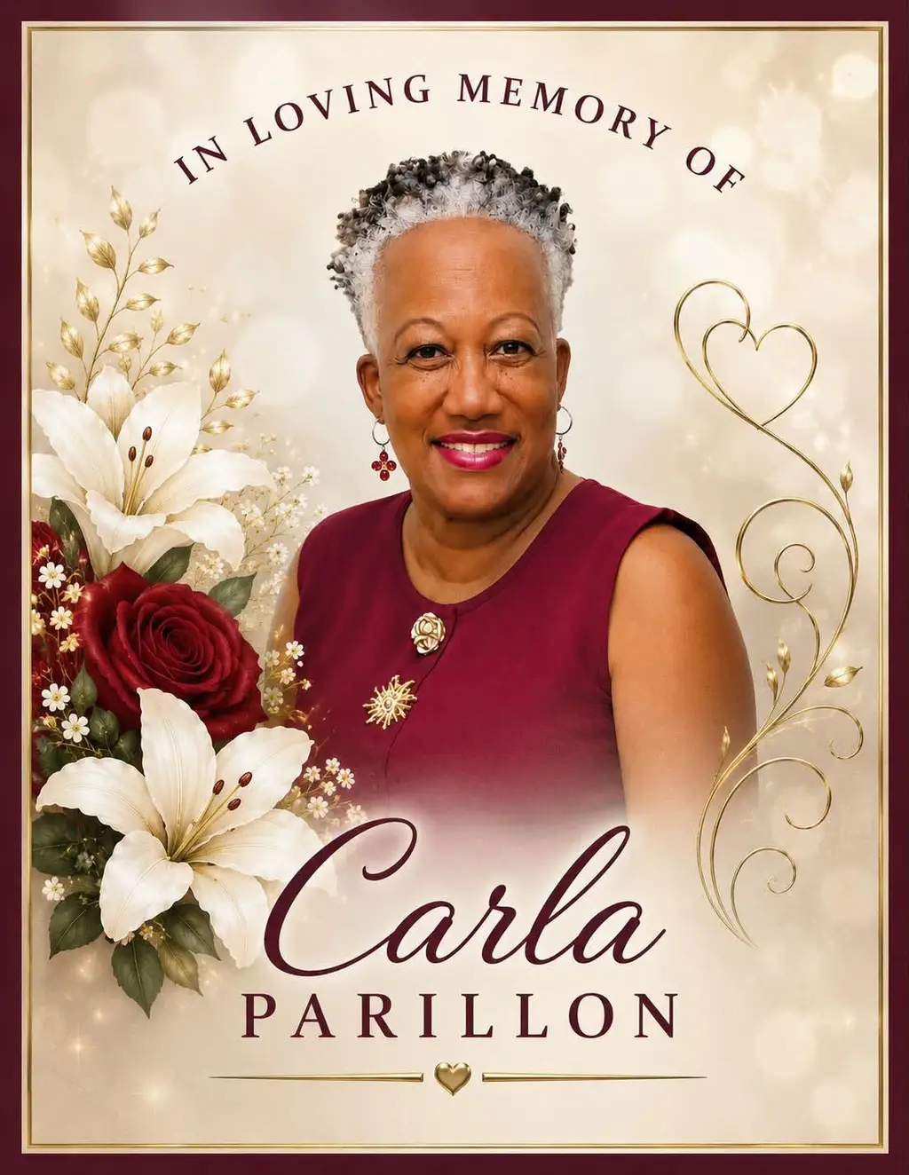 Lead image accompanying “Death announcement of Carla Theresa Parillon nee Daley age 56 of Massacre who resided in ColihautShe died on the 6th of June 2026”