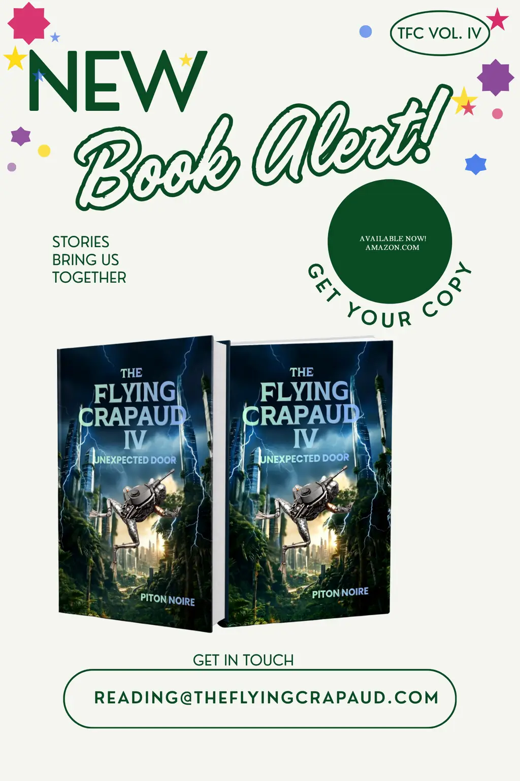 Lead image accompanying “PITON NOIRE RELEASES FOURTH BOOK IN THE FLYING CRAPAUD ANTHOLOGY SERIES”