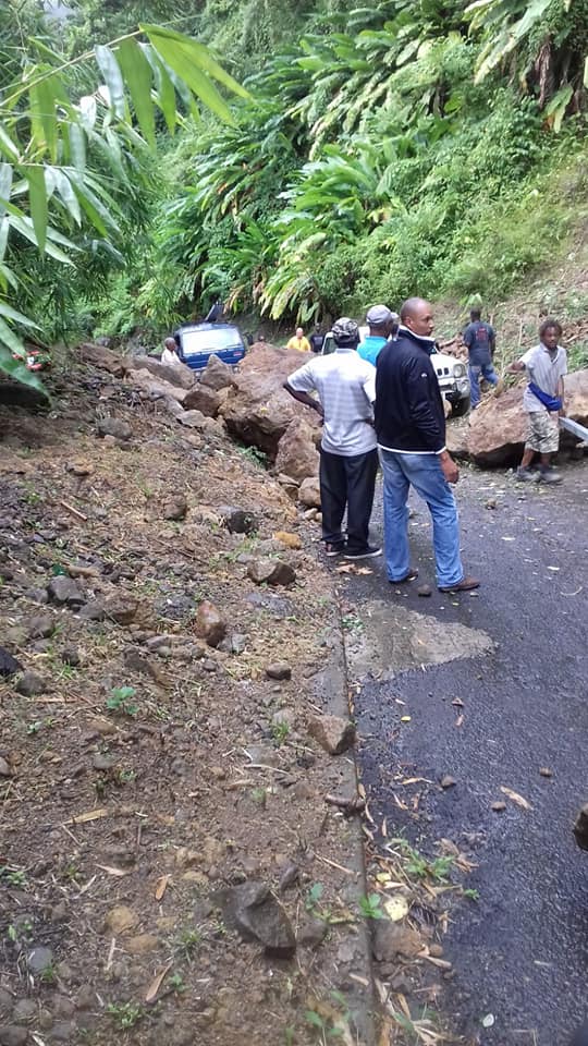 Landslide at Fond Canie