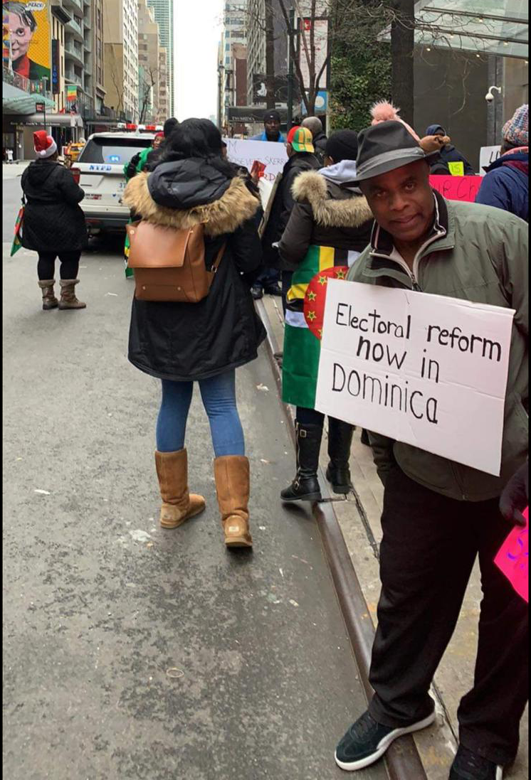 Protest For Electoral Reform In Dominica Hits New York City
