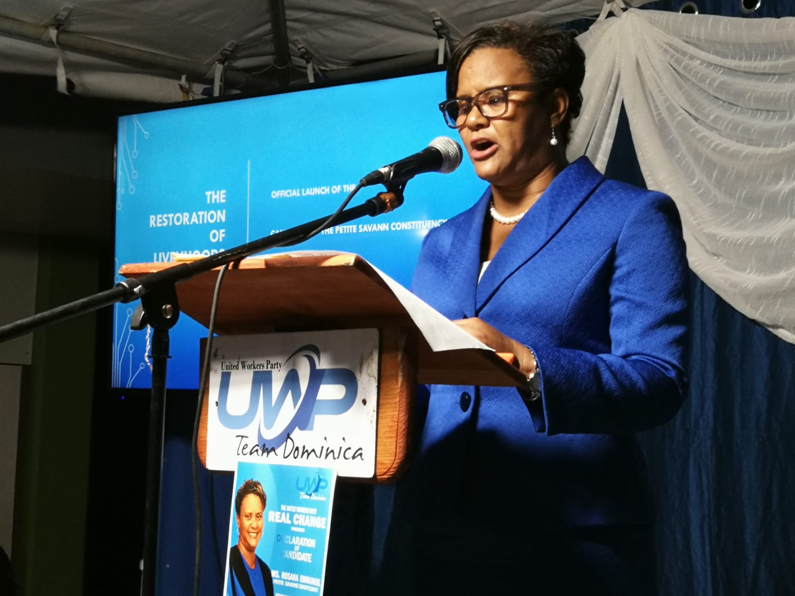UWP Declares Rosana Emmanuel as the Candidate for Petite Savanne