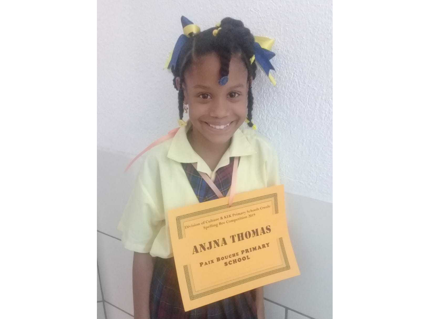 Paix Bouche Primary Remains Champion of Kweyol Spelling Bee