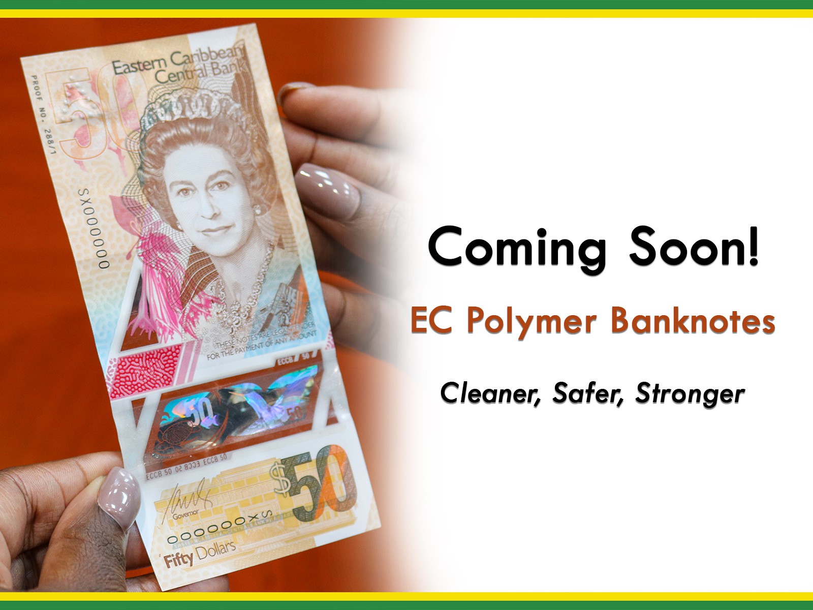  Eastern Caribbean Central Bank Polymer  Banknotes Coming Soon