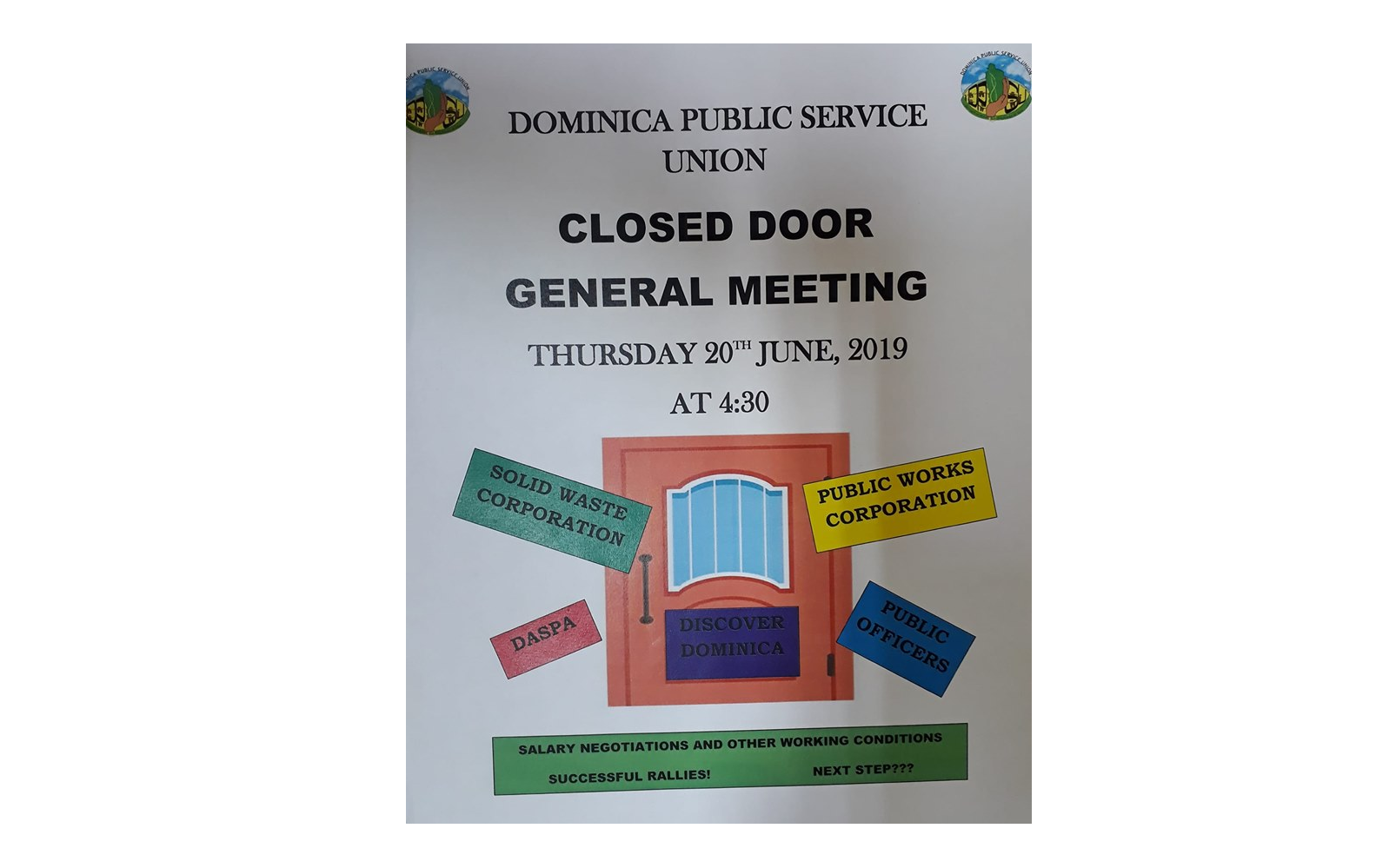  ANNOUNCEMENT: DPSU Closed-Door General Meeting, 20th June