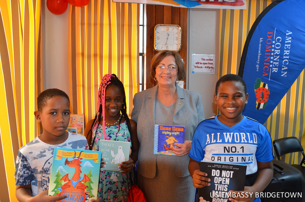  United States Embassy Donates Books to the Dominica Public Library