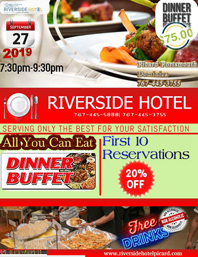  ANNOUNCEMENT: All you can eat Buffet at Riverside