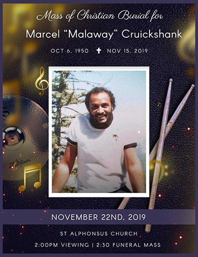  Death Announcement of Marcel ‘Malaway’ Cruickshank