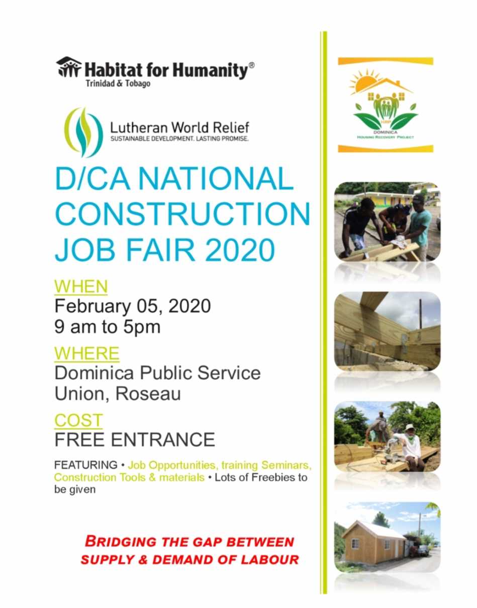 Announcement:  National Construction Job Fair 2020