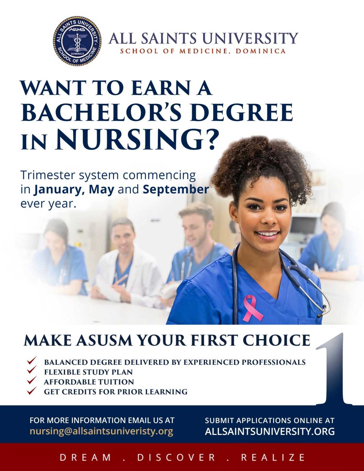 Registration for Bachelor's Degree in Nursing opens at All Saints