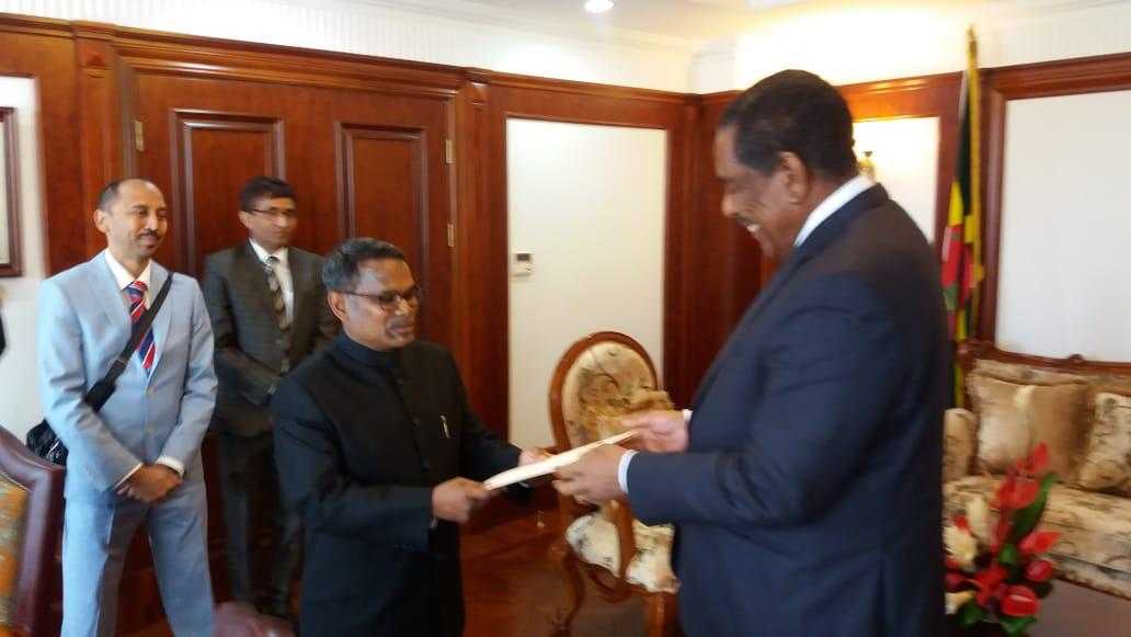 Indian Ambassador Presents Credentials To President