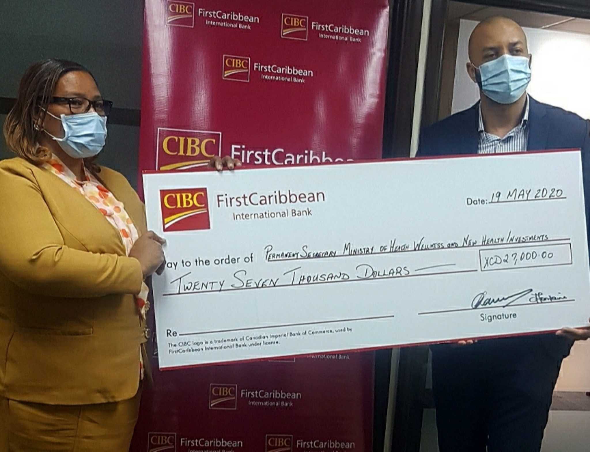 CIBC First Caribbean assist the Ministry of Health against Covid-19 fight
