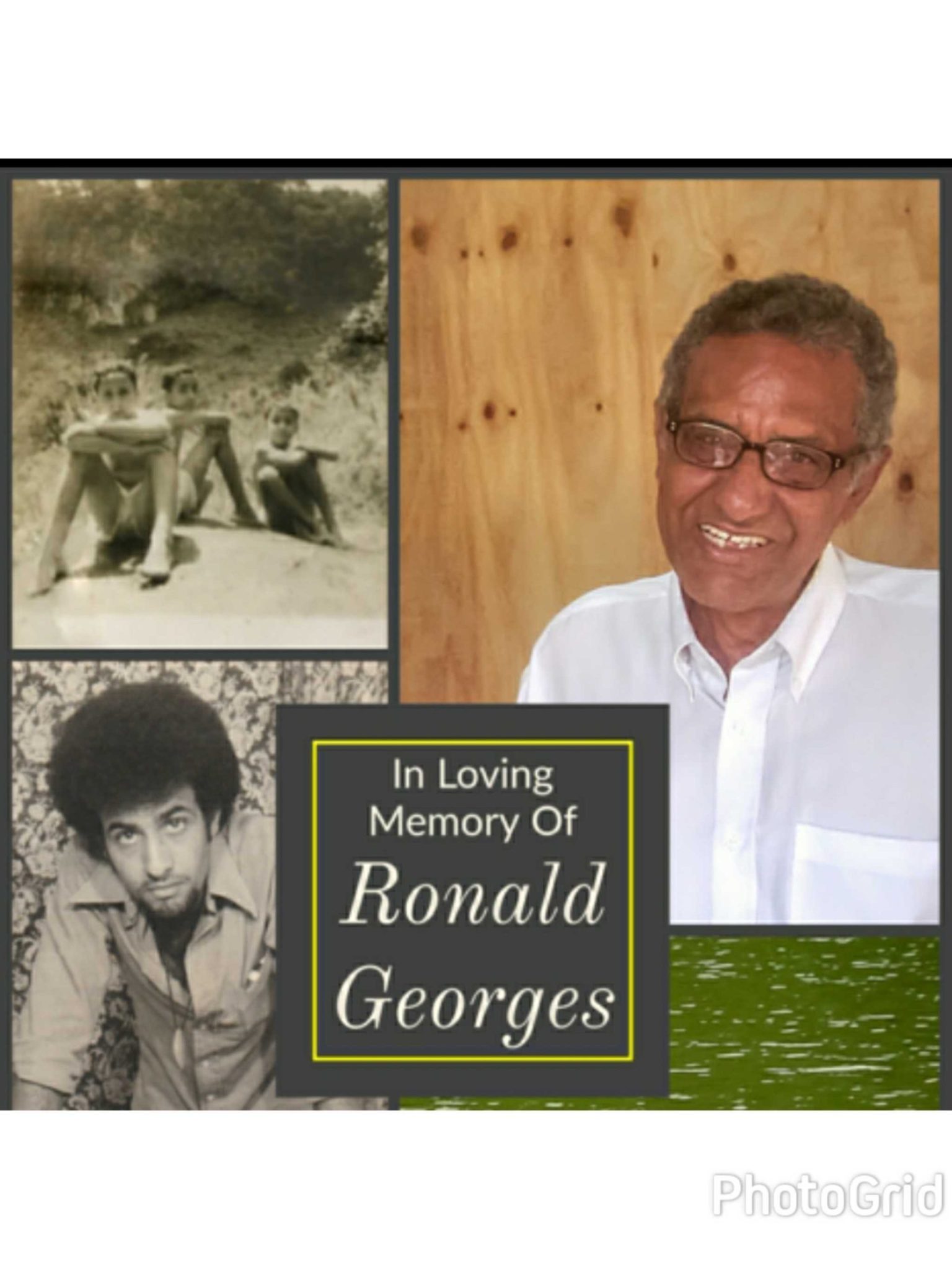 Death announcement of 68 year old Ronald “Bofo” Georges of Marigot