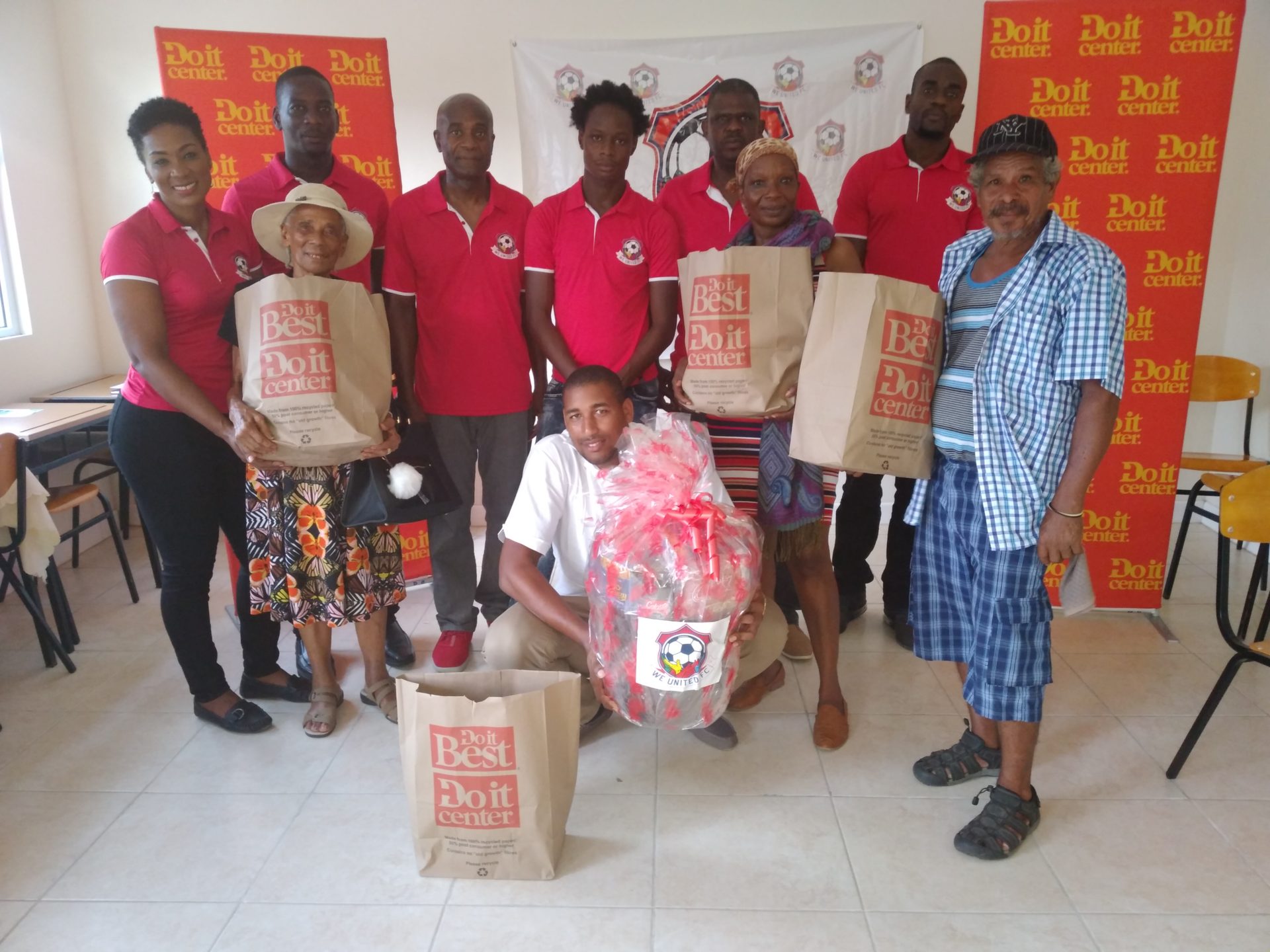 WE United Football Club donates food hampers to elderly