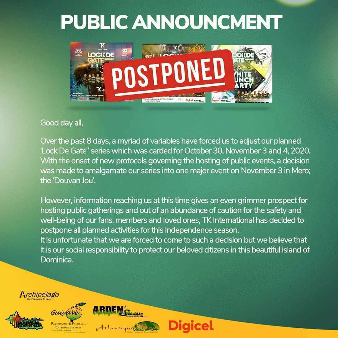 ANNOUNCEMENT: Triple K Internationals Postpones event