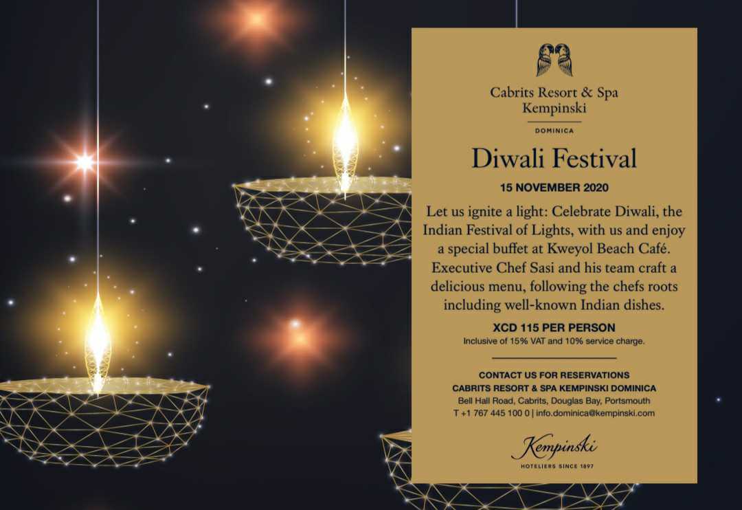 Come  Celebrate Diwali Festival at Cabrits Resorts & Spa on Sunday 15th November