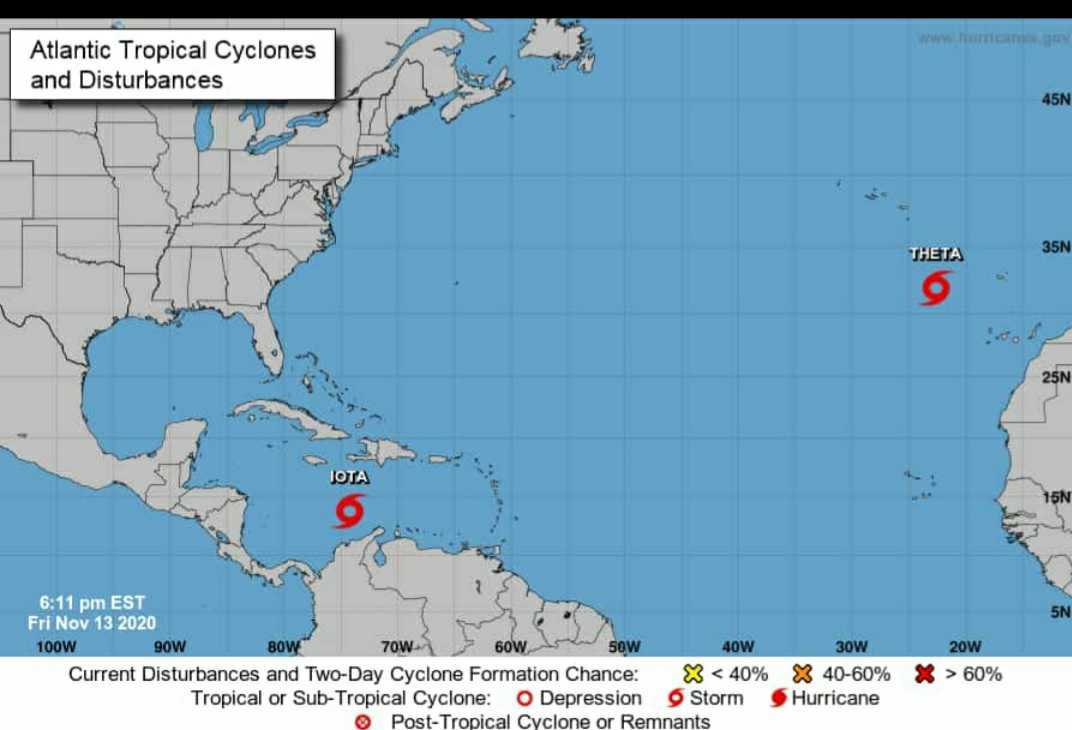  Tropical Storm Iota forms in Caribbean for record 30th storm