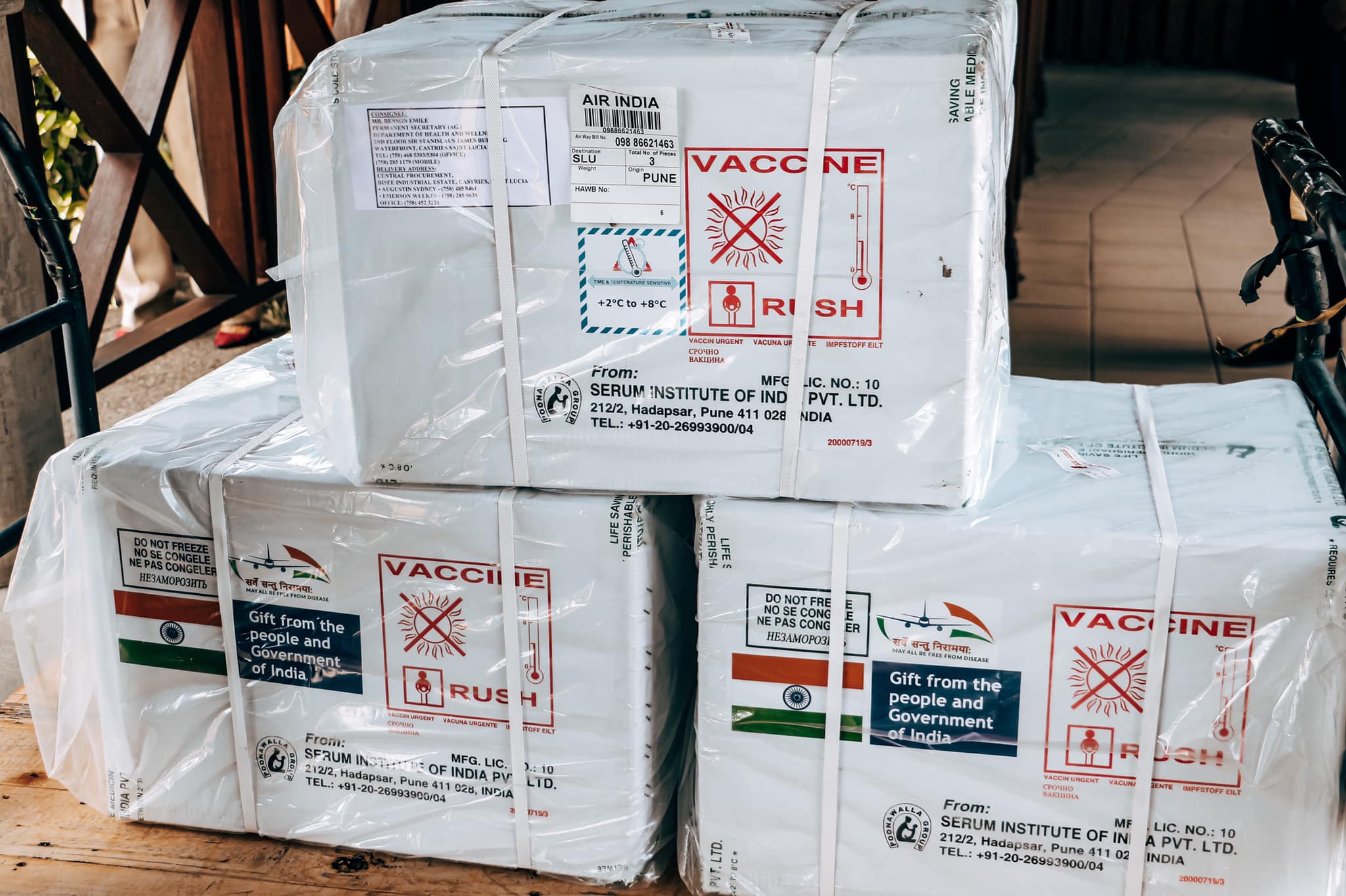  OECS benefits from Oxford-AstraZeneca vaccine donation by the Government of India