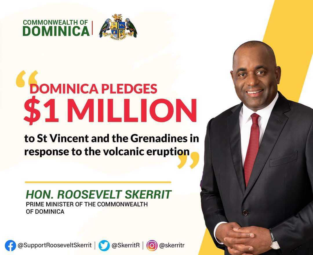 PM Informs Nation That He Has Authorized 1 Million Dollars For To St. Vincent Relief Effort