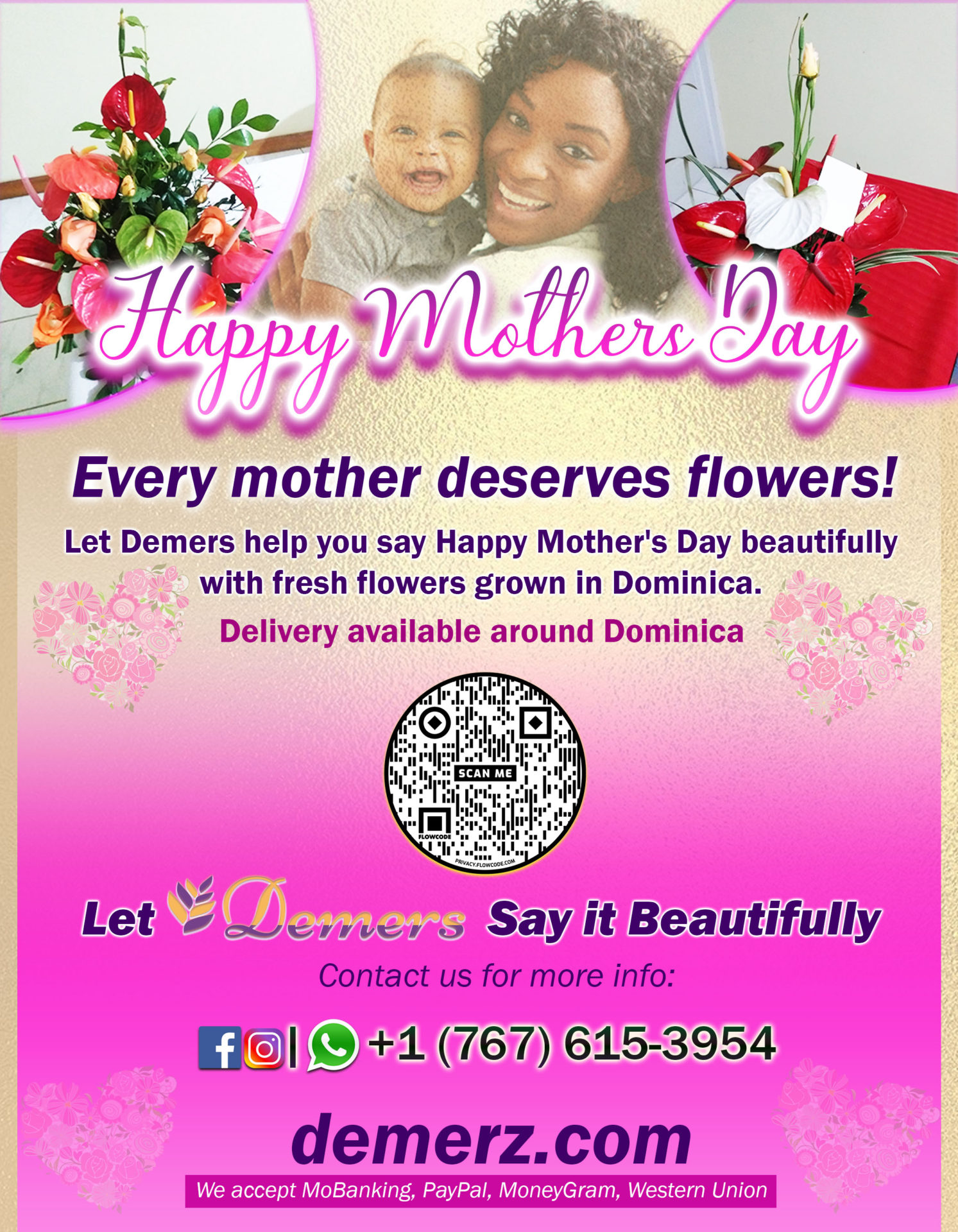 Demers Flowers is accepting orders for Mother’s Day