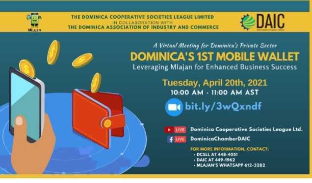  DCSLL and DAIC Hosts Private Sector Virtual Meeting on Dominica’s First Mobile Wallet