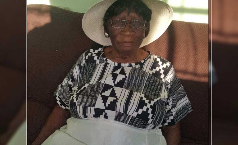 Death Announcement of 93 Year Old  Eileen Patrica James Ernest also known as Ma Sonnyboy or Sister Eileen of 36 Watty Lane, Goodwill