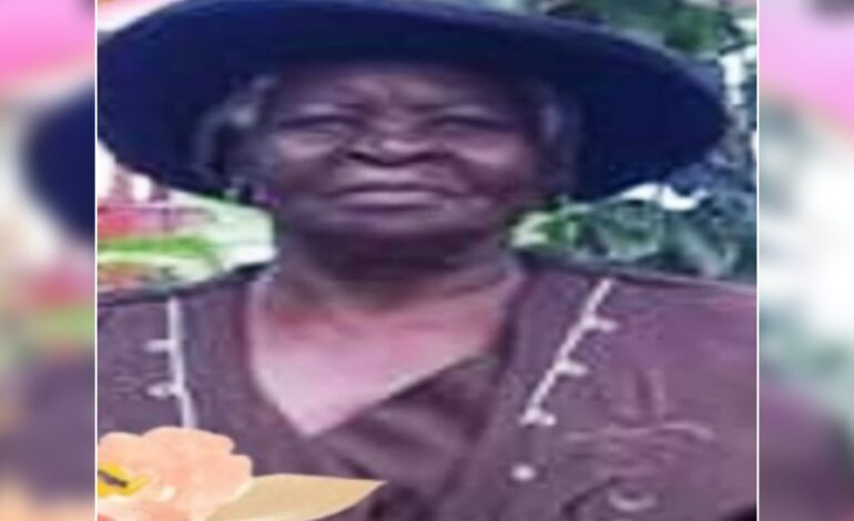 Death announcement of 85 year old Rose Cuffy of Grand Fond