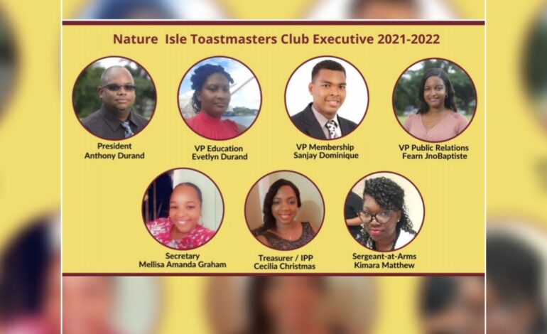 Nature Isle Toast Masters Club Elects New Executive