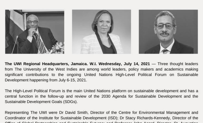 UWI thought leaders add Caribbean voice to UN High-Level Political Forum
