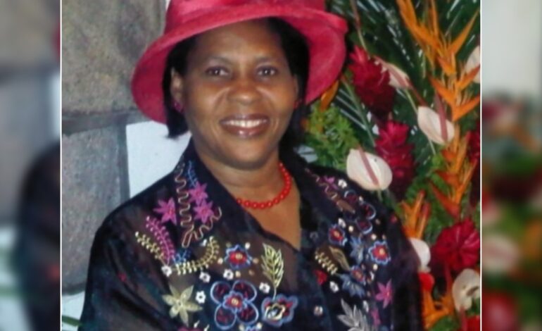 Death Announcement of 63 year old Bernadette Commodore nee Charles of Morne Prosper