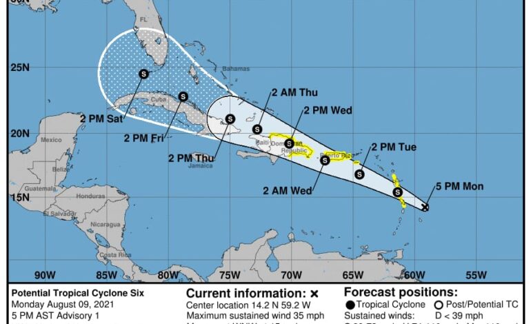 Tropical Storm Watch Issued for Dominica