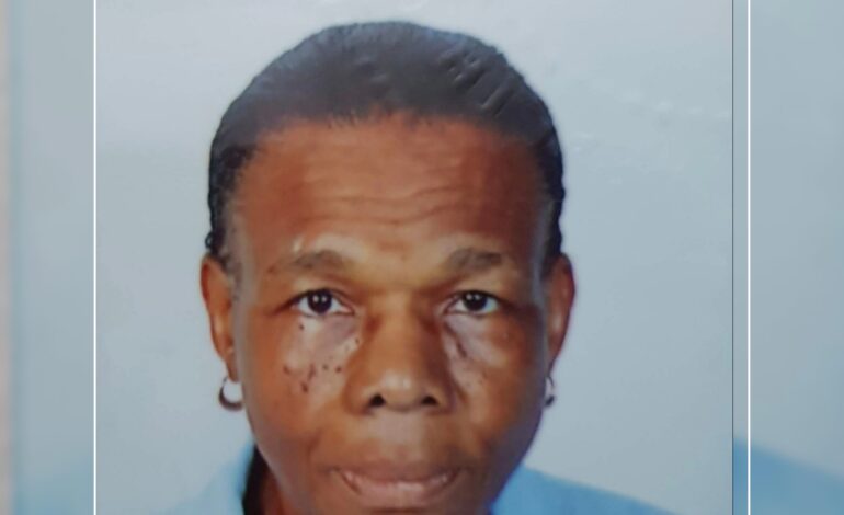 Death Announcement of 86 year old Syldonie Moses better known as “Ma Moses” of Newtown