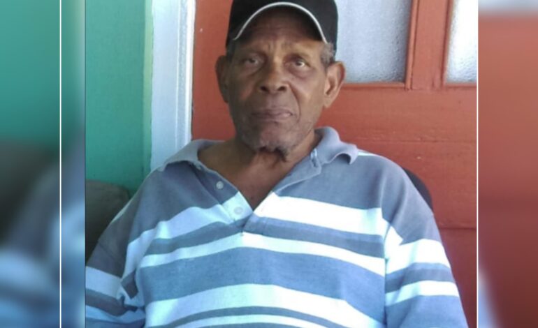  Death announcement  of Francis Moses Better known as Mr. James age 87 of Rawles Lane, Goodwill.