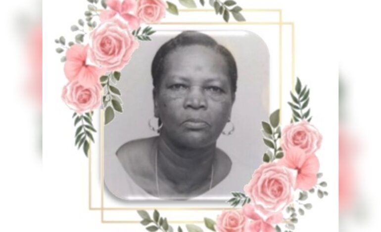 Death Announcement of 91 year old Laymen Adrien nee Jno Baptiste better known as Sister Lay of Morne Rachette