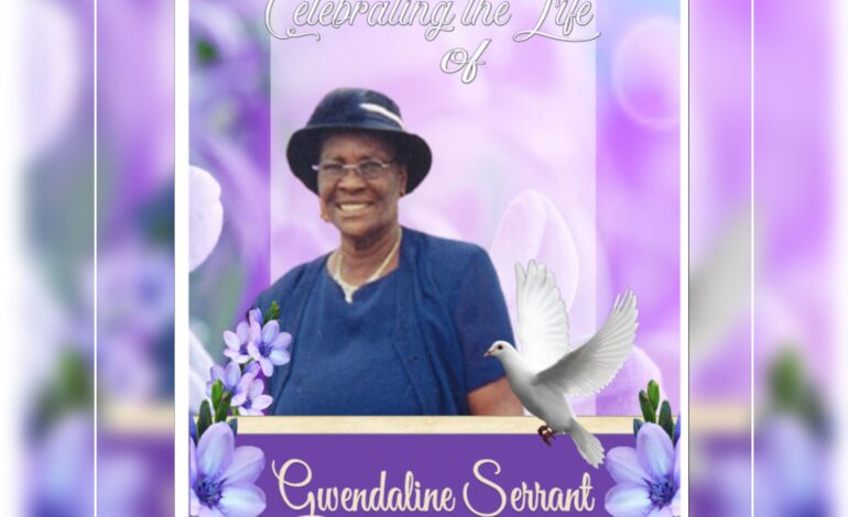 Death Announcement of 88 year old Gwendaline Serrant of St Joseph who resided on St Croix USVI