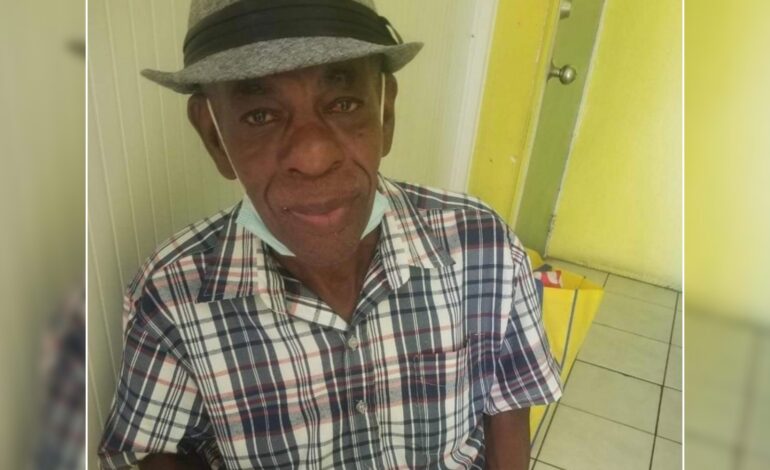  Death Announcement of 66 year old Joseph John Baptiste Thomas of Marigot who resided at Bellevue Rawle