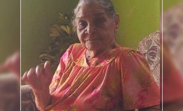  Death Announcement of 94 years old Augustina Esprit better known as Mapoi  or Ma Musgrave from Petite Soufriere who  resided in Belles