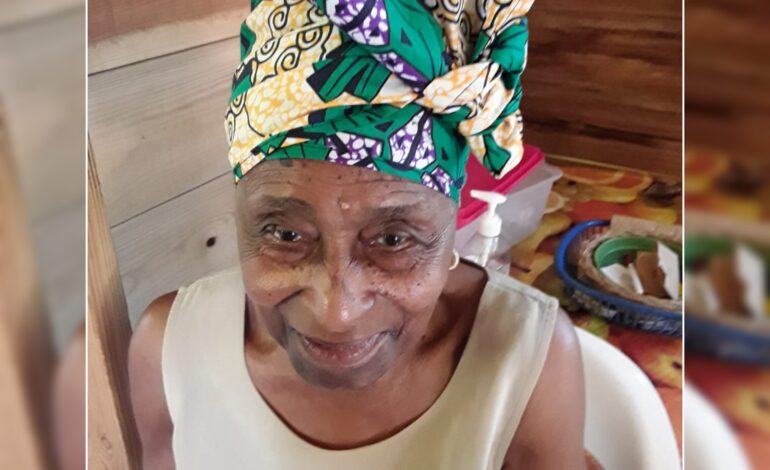  Death Announcement of 85 year old Agatha Prescott of Riviere Cyrique