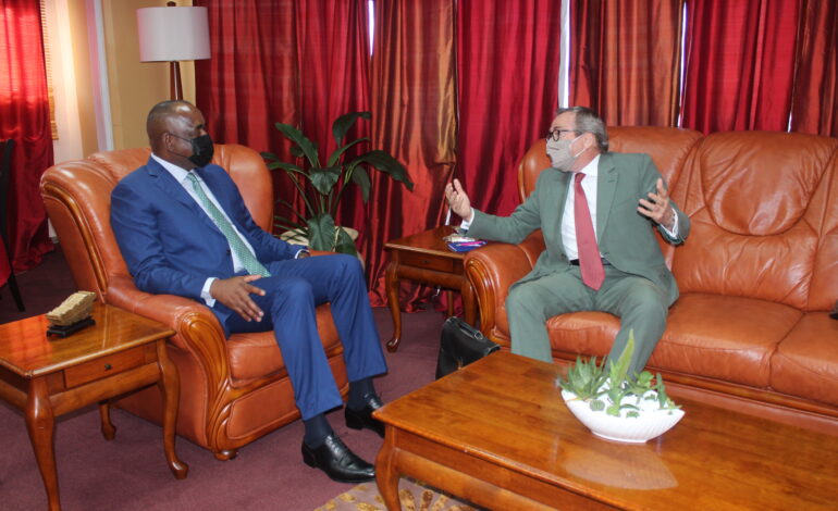 PRIME MINISTER SKERRIT RECEIVES COURTESY CALL FROM FRENCH AMBASSADOR