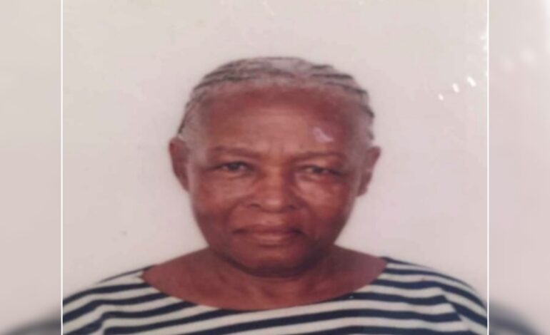 Death Announcement of 87 year old Justine Leblanc Nee Massicot of Ambas, Vieille Case
