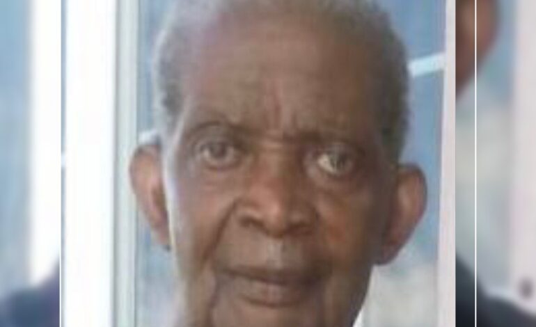 Death Announcement of 91 year old Cyprien “Sporty Boy” Menzies of Roseau  who resided in St Croix and finally in Laplaine