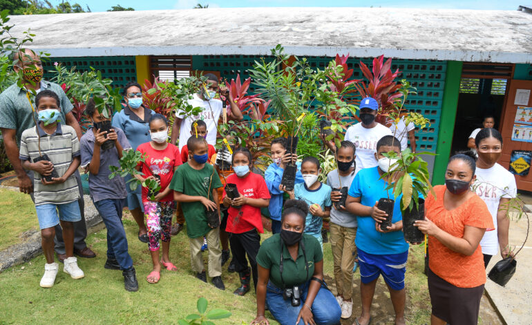 Kalinago students ‘Planting for the Planet’ with support from UNDP’s SSLR Project in observance of International Forest Day 2022￼