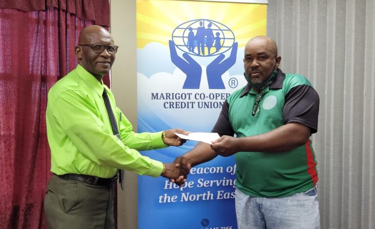 Marigot Co-operative Credit Union Ltd. makes financial donation to Dominica Amateur Athletics Association