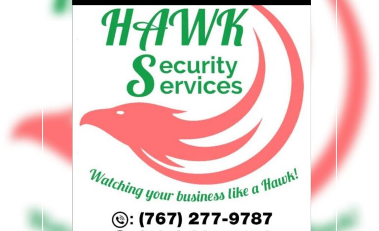 Advertisement for Hawk Security Services