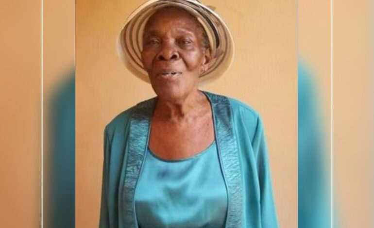 Death Announcement of 84 year old Gwendolyn Kezia Richards of Wesley
