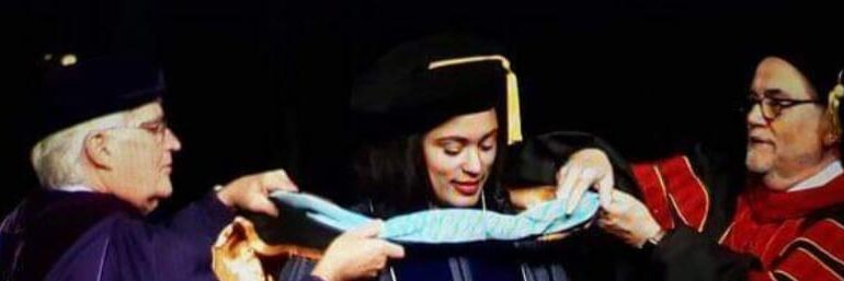 Dominican woman earns a Doctorate in Organizational Leadership/Business & Consulting at Northwest University.