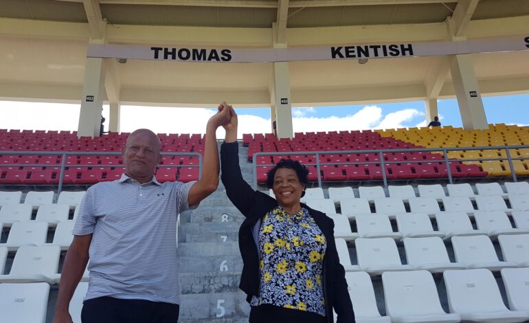 East Stand at the Windsor Park sports stadium named after Dominica’s Sportsman, Thomas Kentish
